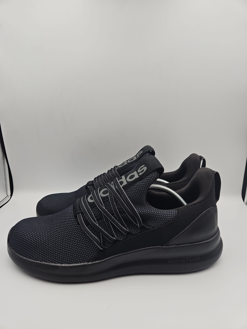 adidas Men's Black Cloudfoam Slip-On Athletic Sneakers